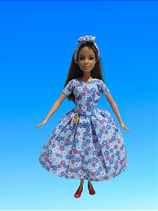Vestido franzido para Barbie.