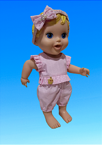 conjunto short e blusa baby alive