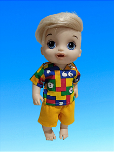 Short e Blusa para Menino Baby Alive