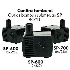 BOMBA SUB BOYU SP- 500 150L/H 110V - SALDÃO