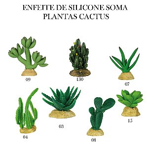 ENFEITE DE SILICONE SOMA PLANTA CACTUS 03