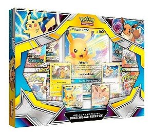 Pokémon Box Coleção Pikachu-gx E Eevee-gx - Copag