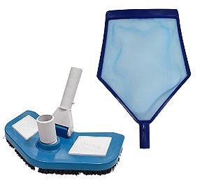 Kit De Limpeza Piscina Peneira + Aspirador