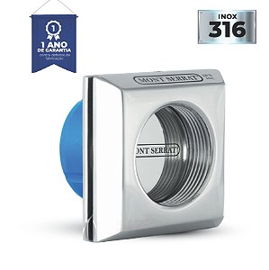 Dispositivo de Aspiração Inox Encaixe Quad - 1 1/2 - 50 mm - Mont Serrat