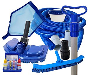 Super Kit Limpeza Piscina  Cabo 4,4 M - Fibra E Vinil - 10 Metros