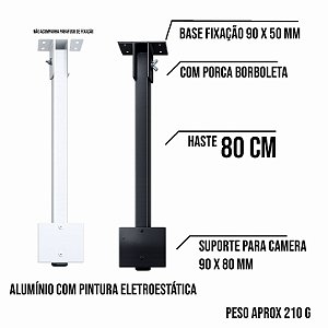 Suporte fotocelula e camera 80 cm
