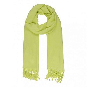 Pashmina - Xale Visc Lisa - 161 Lime - 180 X 70 cm - 6759