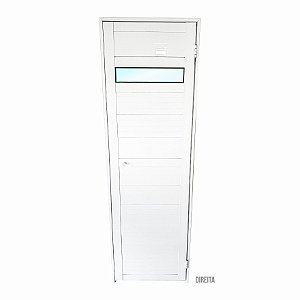 PORTA DE SAUNA A VAPOR - BRANCA - LAMBRI - ALUMINIO - DIREITA