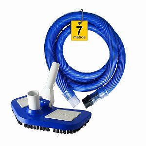 Kit De Limpeza Para Piscina Mangueira + Aspirador - 7 Metros