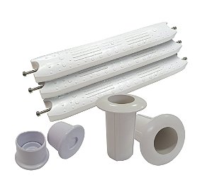 Kit para reposição Escada de Piscina 03 Degrau - ABS - Completo