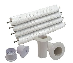 Kit para reposição Escada de Piscina 04 Degrau - ABS - Completo