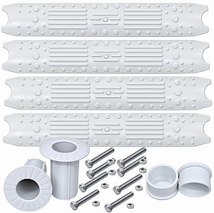 Kit para reposição Escada de Piscina 04 Degrau - ABS - Completo