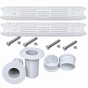 Kit para reposição Escada de Piscina 02 Degrau - ABS - Completo