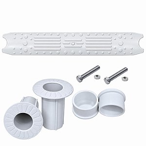 Kit para reposição Escada de Piscina 01 Degrau - ABS - Completo