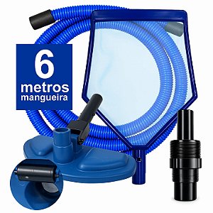 Kit Mangueira 6 M + Aspirador + Peneira- Universal - Reduz em ate 60% consumo da agua na aspiração