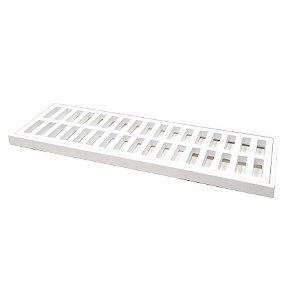 Ralo Linear Grelha de Resina - Branco - 15x50 Cm