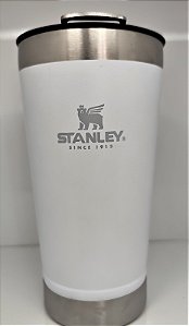Copo Térmico de cerveja 475ml aço 304 antiderrapante isolamento com tampa Abridor Beer Pint