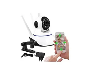Câmera Ip Sem Fio 360 3 Antenas Hd Wifi Visão Noturna Alarme - LEY-19. - LEHMOX