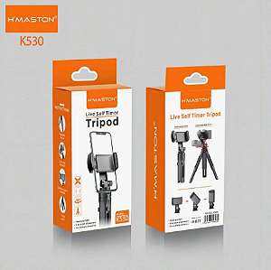 Hmaston K530 Mini tripé de mesa Tripé fotográfico telescópico e conveniente para celular