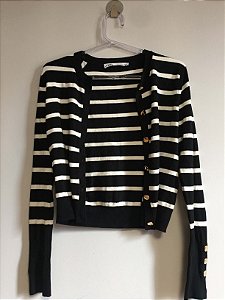 Casaco tricot listras (P) - Zara NOVO