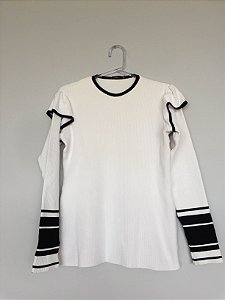 Blusa P&B tricot (M) - SUA