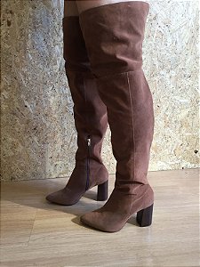 bota cano curto caramelo camurça
