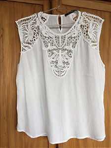 Camiseta renda algodão (40) - Talita kume