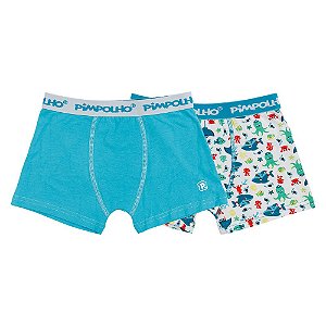 Cueca Boxer Infantil Fundo do Mar Tam 4 - Pimpolho