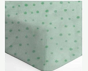 Lençol De Microfibra paraberço Com Elástico Verde- Papi Friends