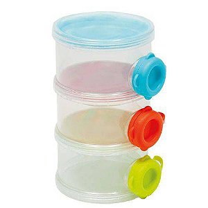 Kit 3 Potes Empilháveis Para Leite Em Pó - Buba