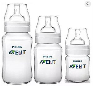 Kit 3 Mamadeiras Classicas  125 - 260 - 330ML - Philips Avent