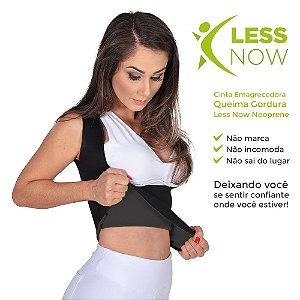 Cinta Feminina Emagrecedora Queima Gordura Less Now T-shirt  Preta