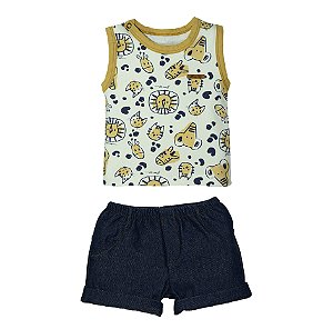 Conjunto Bebê Regata com Shorts Selva