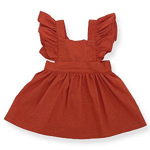 Vestido Salopete Terracota - Tam P ao 2