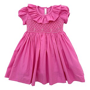 VESTIDO CASINHA ABELHA PINK BABADO