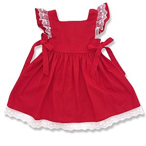 Vestido Linho Camila - Vermelho