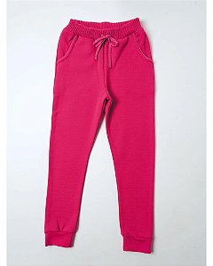 Calça Infantil Jogger Lurex Pink