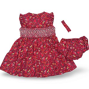 VESTIDO FLORAL VINHO