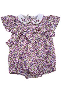 ROMPER PARA BEBÊ ESTAMPA FLORAL LIBERTY