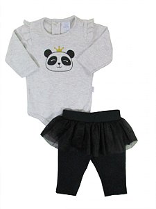 Conjunto Body e Calça Princesa Panda - Tam G