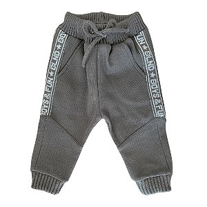 Calça Infantil Tricô Jogger Rosa - Tam M a 3 - Petit Nini