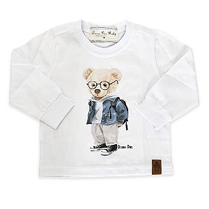 Camiseta Manga Longa Teddy Branca - Dame Dos - Tam P ao G