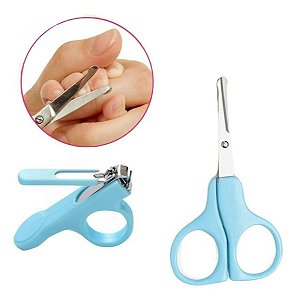Kit Higiene Cuidados do Bebê (Tesoura, Cortador de Unha e Lixa)