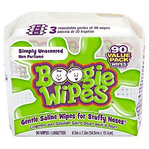 Boogie Wipes - Lenços Umedecidos com Solução Salina com 90 Unidades