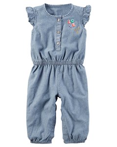 Macacāo Manga Flutter Denim Carter's