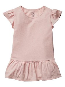 Camiseta Peplum Gap Rosa