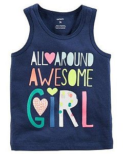 Camiseta Regata Awesome Girl