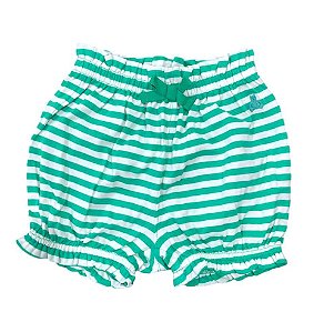 Shorts Listrado Verde e Branco Gap