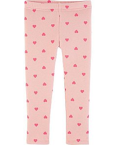 Calça Interior Flanelado Corações Pink