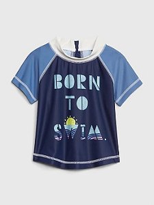 Camiseta Manga Curta com FPS Born to Swim